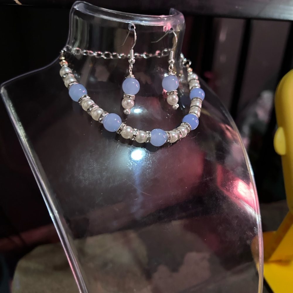 Earrings and a bracelet